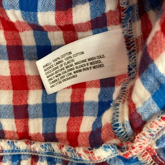 Cat & Jack Red and Blue Checkered Dress - Picture 3 of 4